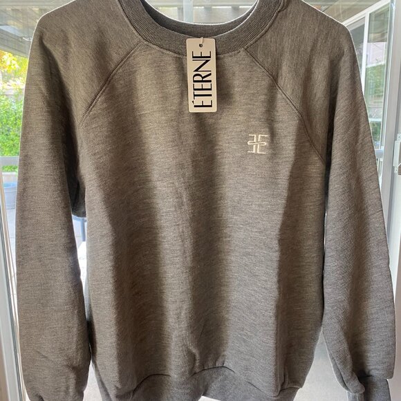 ETERNE CREWNECK SWEATSHIRT HEATHER GREY Pre shrunk Xlarge NEW - Picture 1 of 1